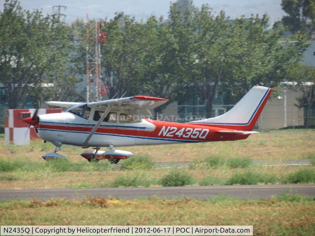 N2435Q, 1966 Cessna 182K Skylane C/N 18257635, Down and rolling out
