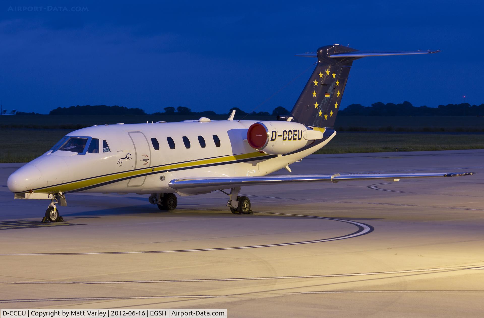 D-CCEU, 1990 Cessna 650 Citation III C/N 650-0190, Sat under the floodlights at SaxonAir.