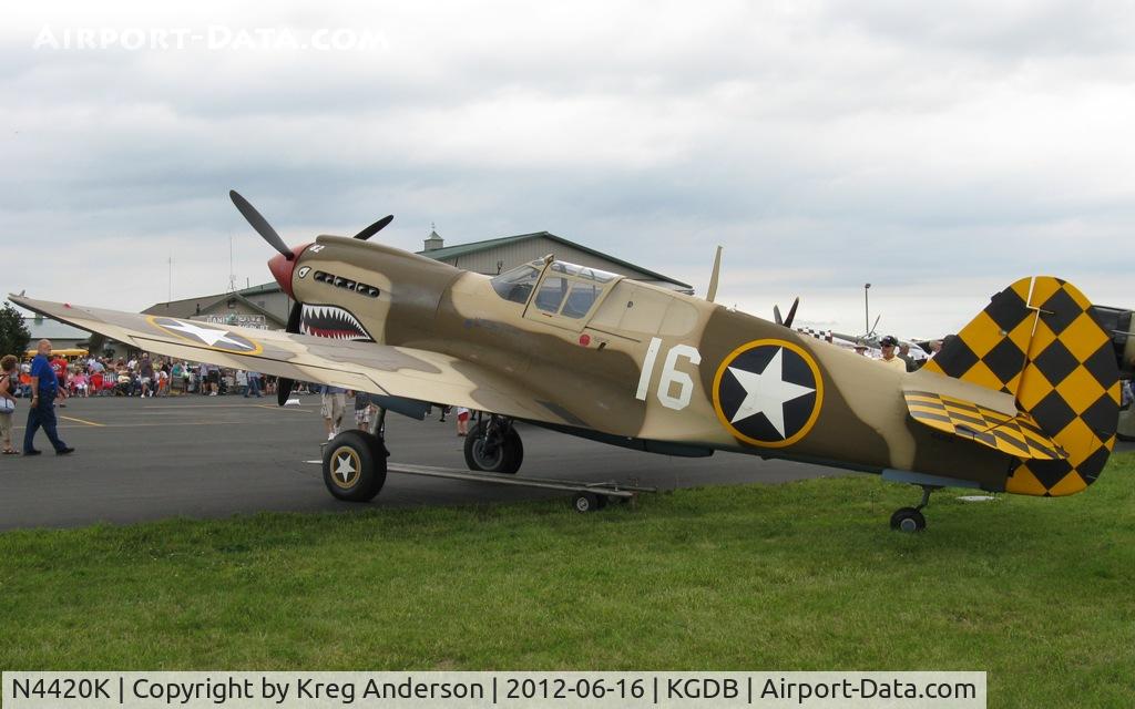 N4420K, Curtiss P-40E Warhawk C/N AK75315134, 2012 Ray Fagen Memorial Airshow
