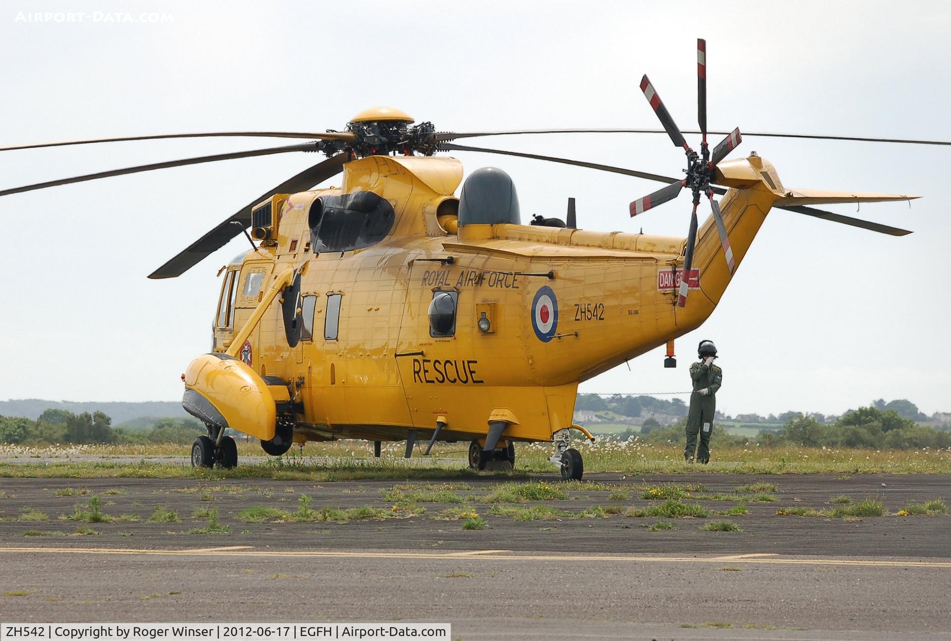 ZH542, Westland Sea King HAR.3A C/N WA1008, SAR Sea King of A Flight 22 Squadron RAF. Preparing to start engines.