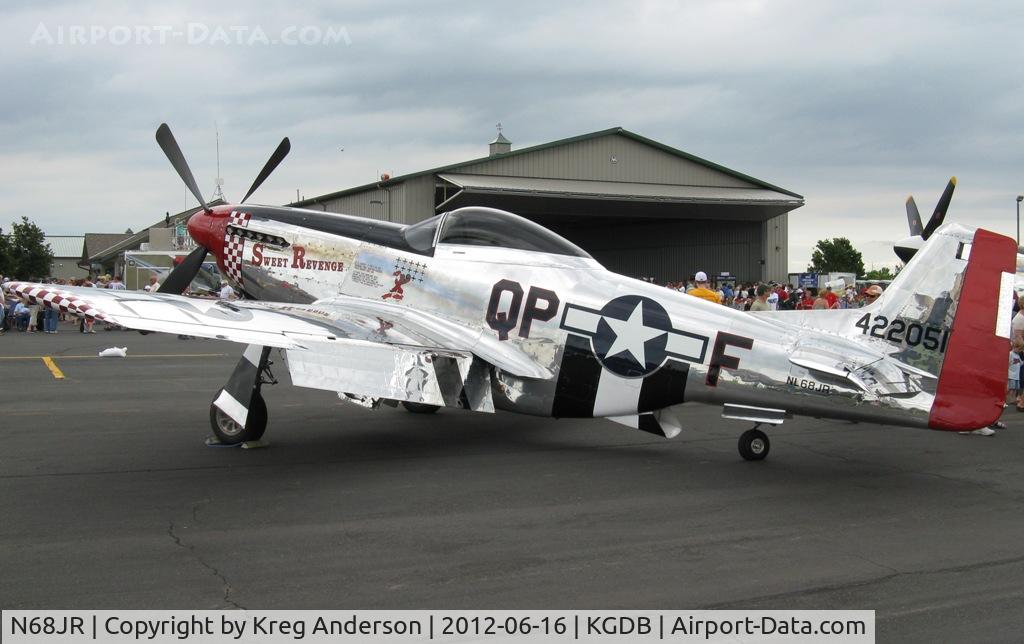N68JR, 1944 North American P-51D Mustang C/N 44-72051, 2012 Ray Fagen Memorial Airshow
