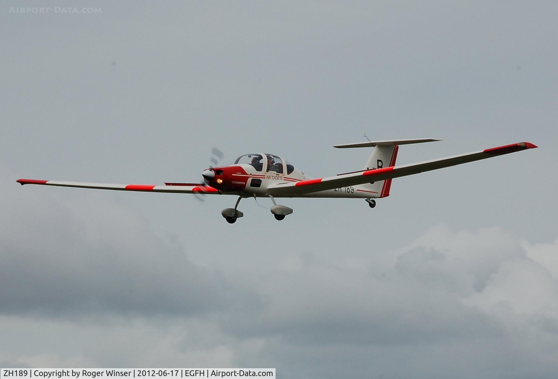 ZH189, Grob G-109B Vigilant T1 C/N 6538, Resident Vigilant coded UB. Operated by 636 VGS.