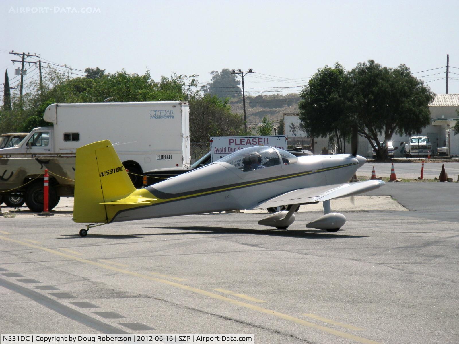 N531DC, 2007 Vans RV-7 C/N 72814, 2007 Simmons VAN's RV-7, Mattituck (Lycoming) TMX-360 180 Hp, holding short 22