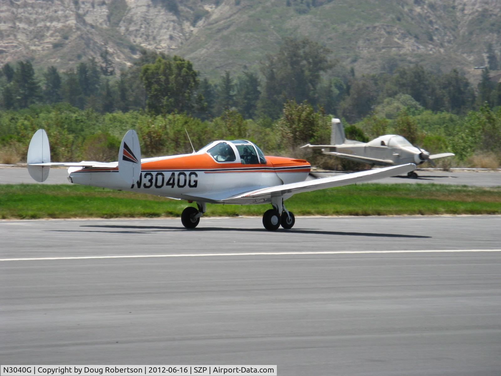 N3040G, 1961 Forney F-1A Aircoupe C/N 5740, 1961 Forney F-1A AIRCOUPE, Continental O-200-A 100 Hp upgrade, this aircraft owned/flown by same pilot 50+ years, landing roll Rwy 22