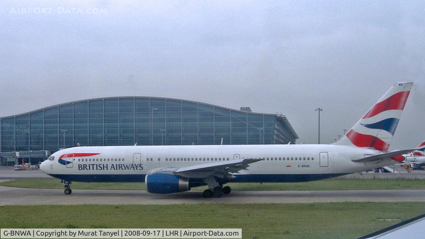 G-BNWA, 1989 Boeing 767-336 C/N 24333, Taxiing at Heathrow