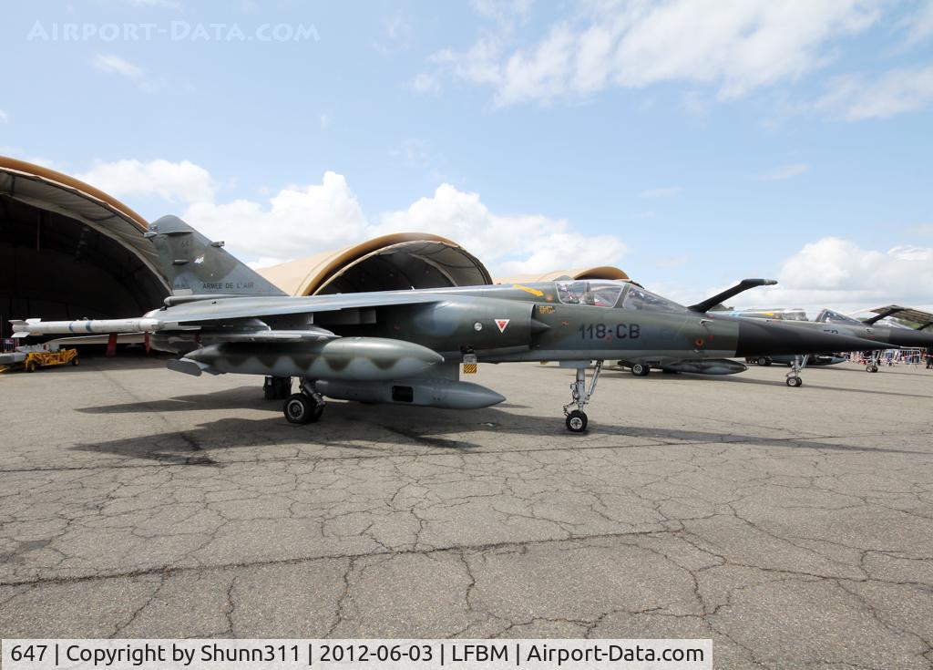 647, Dassault Mirage F.1CR C/N 647, Displayed during LFBM Open Day 2012... Recoded as 118-CB since January 2012