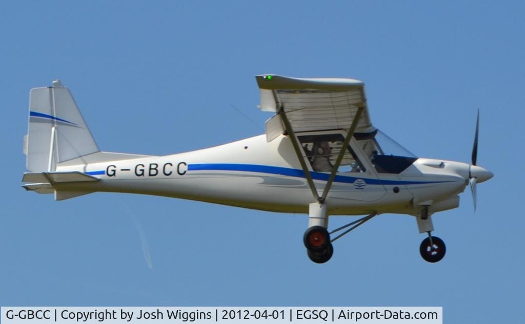 G-GBCC, 2010 Comco Ikarus C42 FB100 C/N 1010-7125, G-GBCC into Clacton 1-4-12