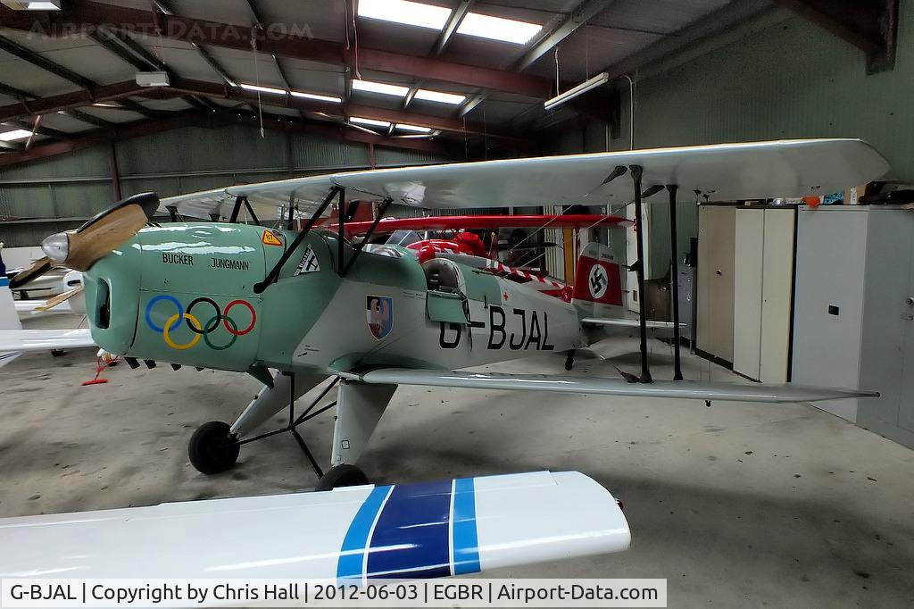 G-BJAL, 1957 Bucker 1-131E Jungmann C/N 1028, at Breighton Aerodrome, North Yorkshire