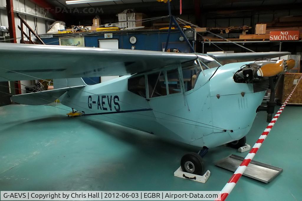 G-AEVS, 1937 Aeronca 100 C/N AB114, at Breighton Aerodrome, North Yorkshire