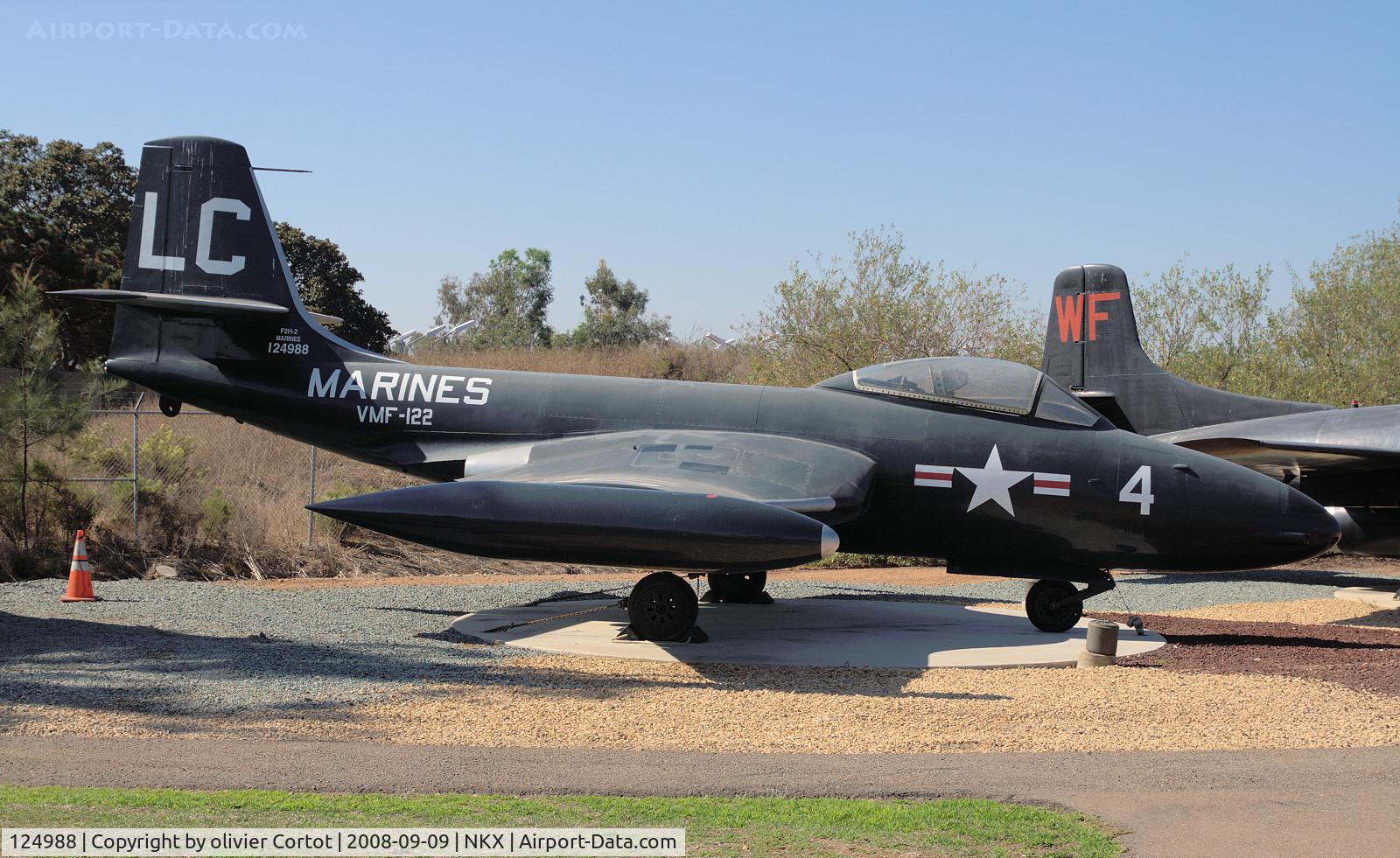 124988, McDonnell F2H-2 Banshee C/N 291, Miramar flying leathernecks musuem
