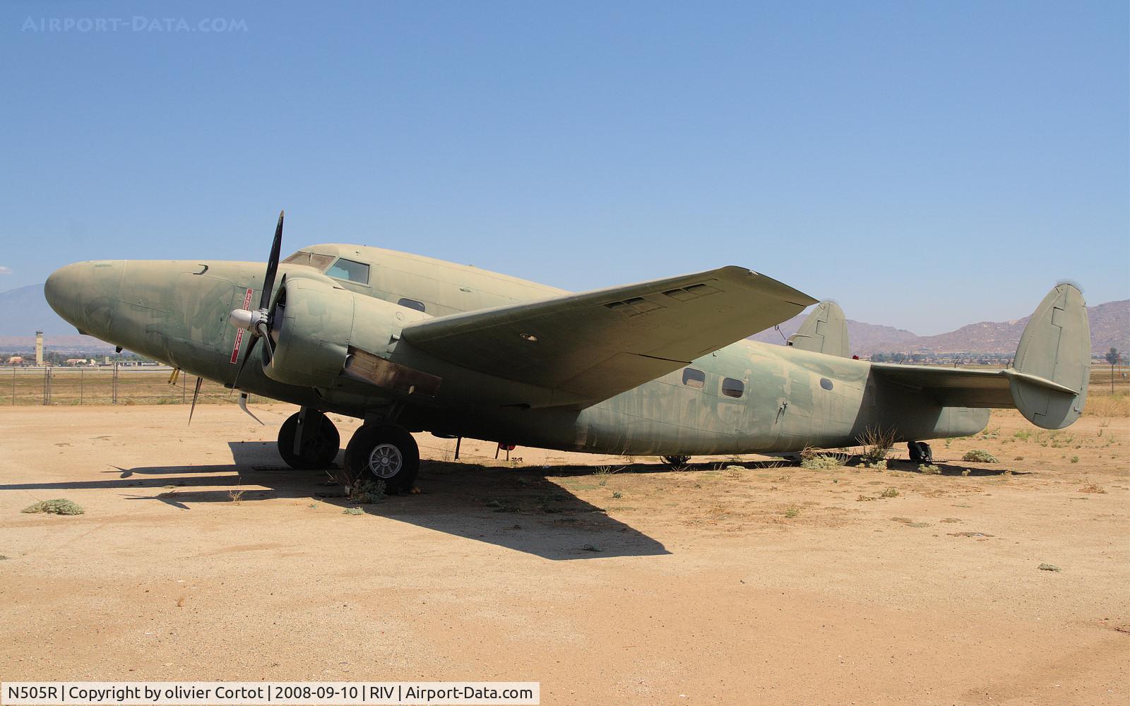 N505R, 1942 Lockheed 18-08 Lodestar C/N 2358, March museum, CA