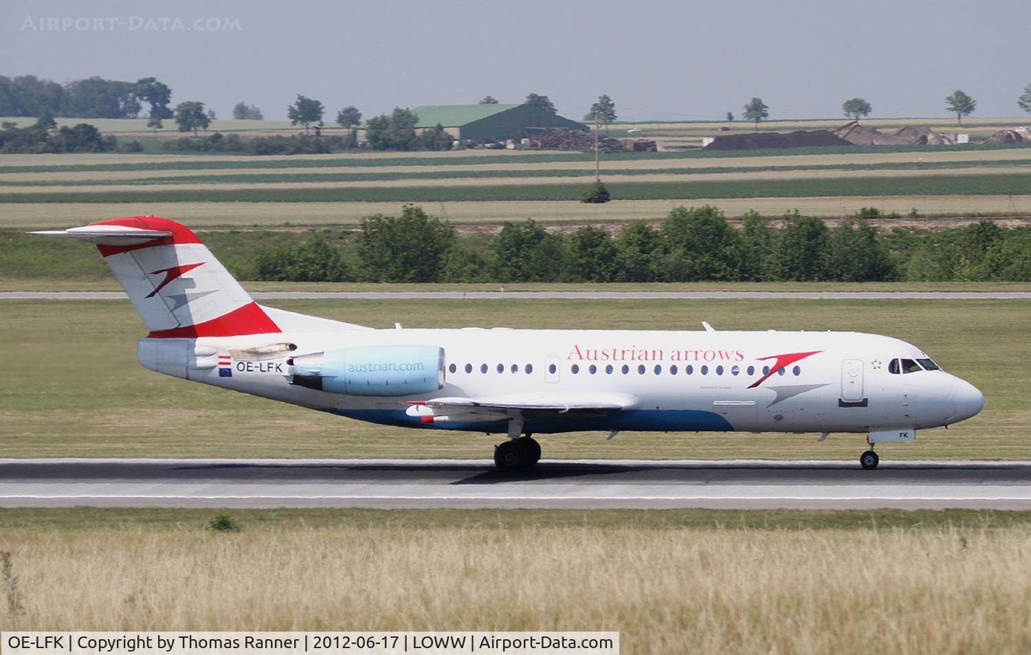 OE-LFK, 1995 Fokker 70 (F-28-0070) C/N 11555, Austrian Arrows Fokker 70
