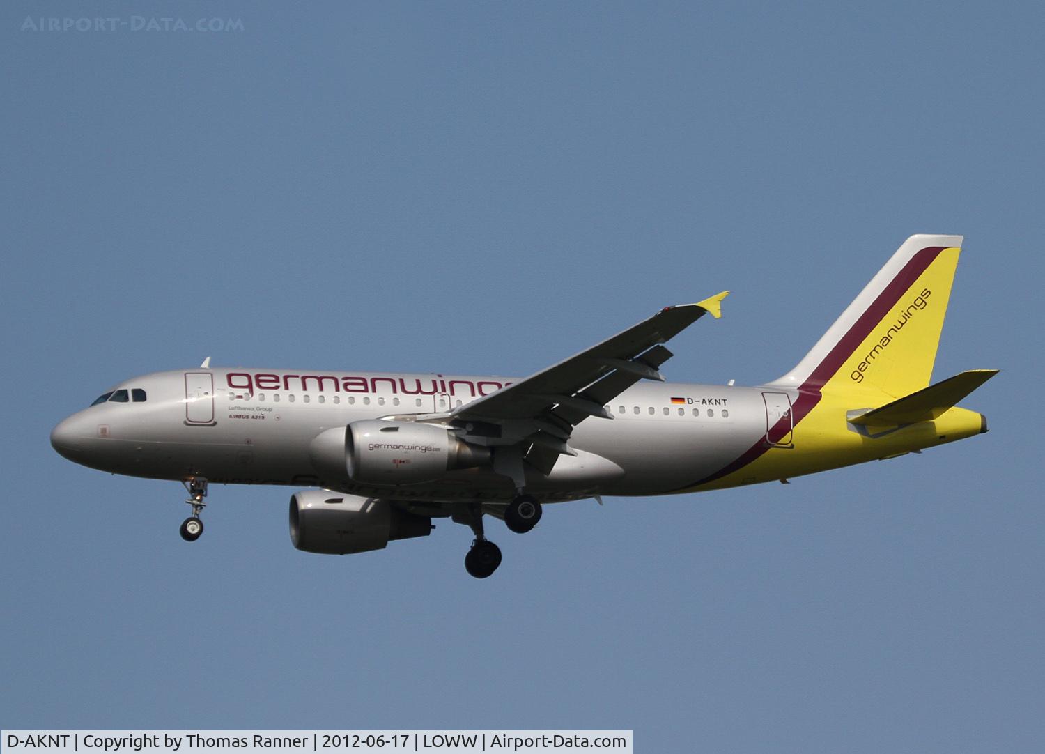 D-AKNT, 2005 Airbus A319-112 C/N 2607, Germanwings Airbus A319