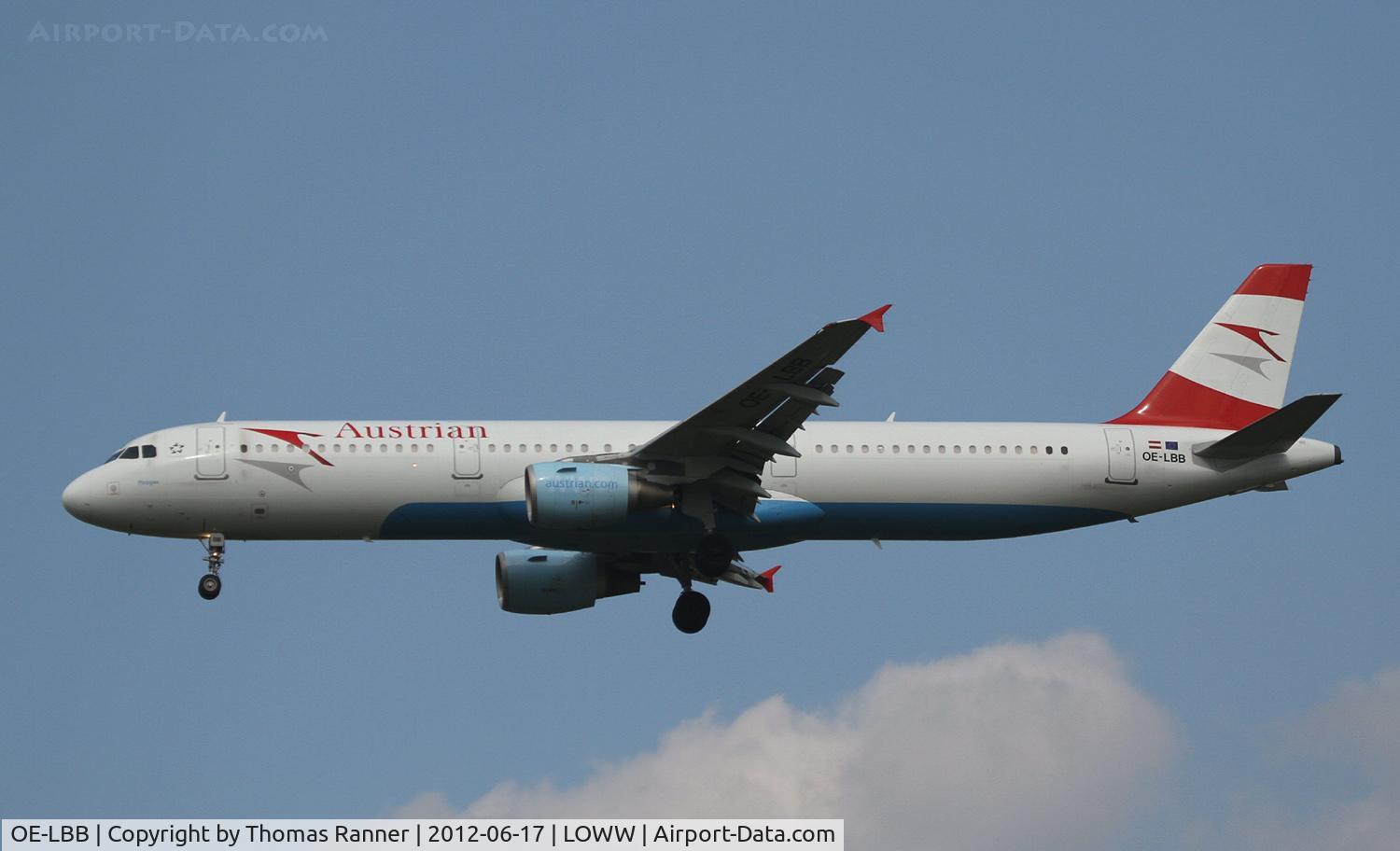 OE-LBB, 1995 Airbus A321-111 C/N 570, Austrian Airlines Airbus A321