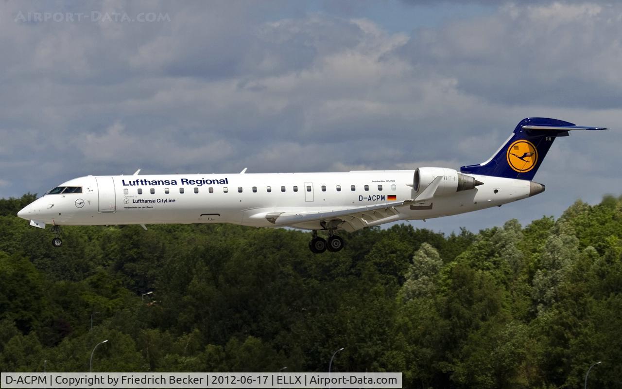 D-ACPM, 2003 Bombardier CRJ-701ER (CL-600-2C10) Regional Jet C/N 10080, on final RW24
