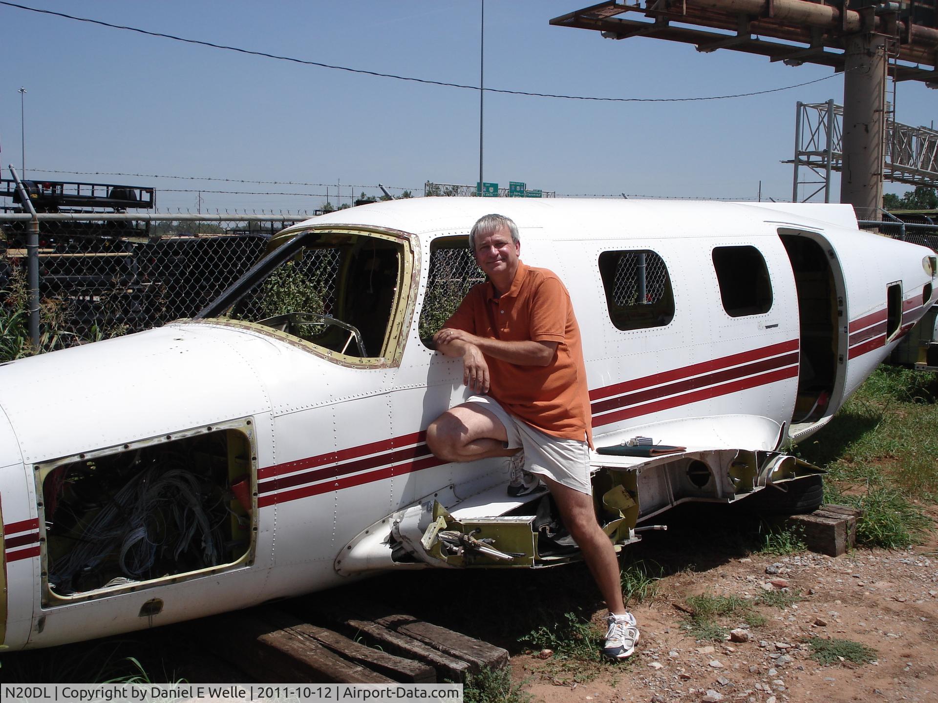 N20DL, 1980 Piper PA-31T1 C/N 31T-8004045, N20DL rescued from salvage in Oklahoma City after an unfortunate landing. Now living a peaceful life as a cockpit simulator.