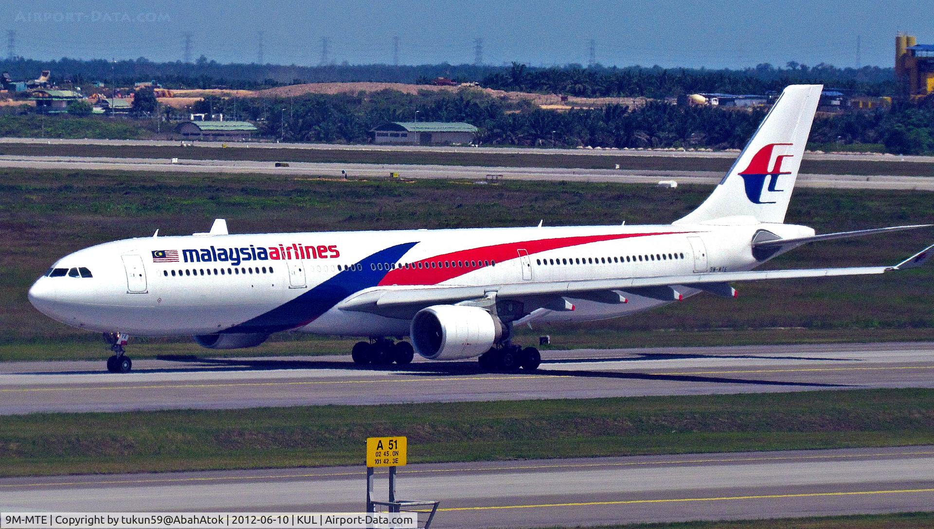 9M-MTE, Airbus A330-323X C/N 1243, Malaysia Airlines