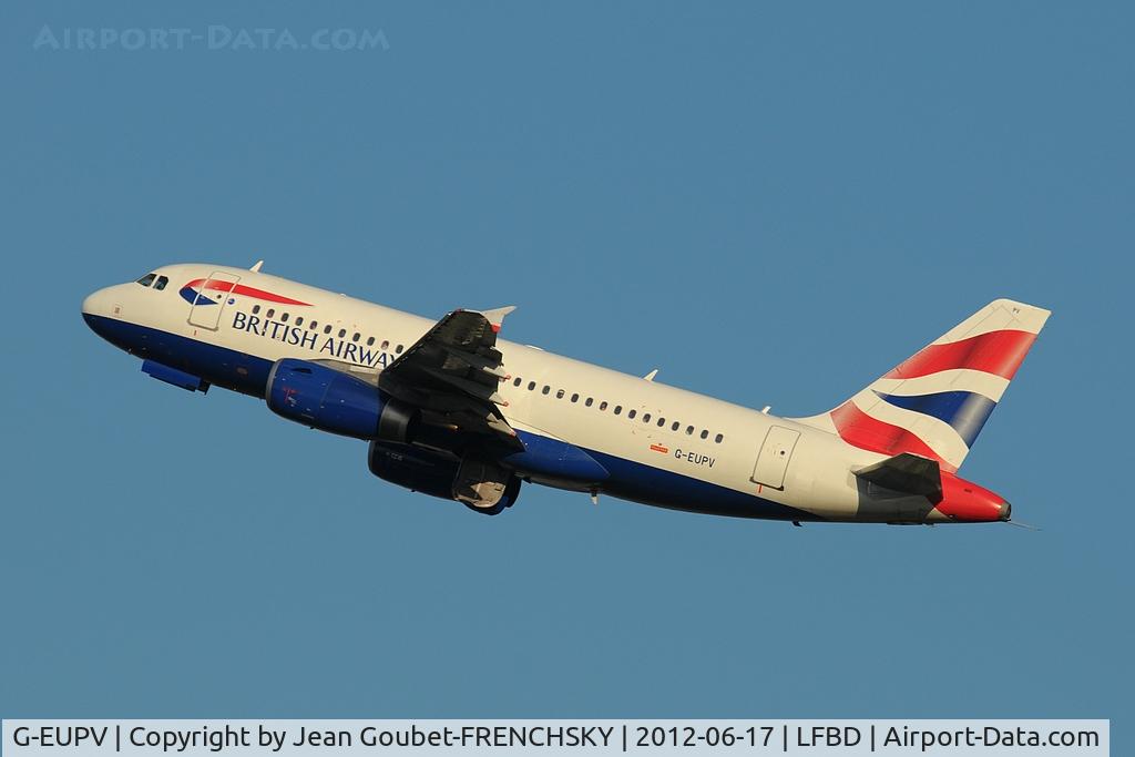 G-EUPV, 2001 Airbus A319-131 C/N 1423, BAW take off 05 to LGW