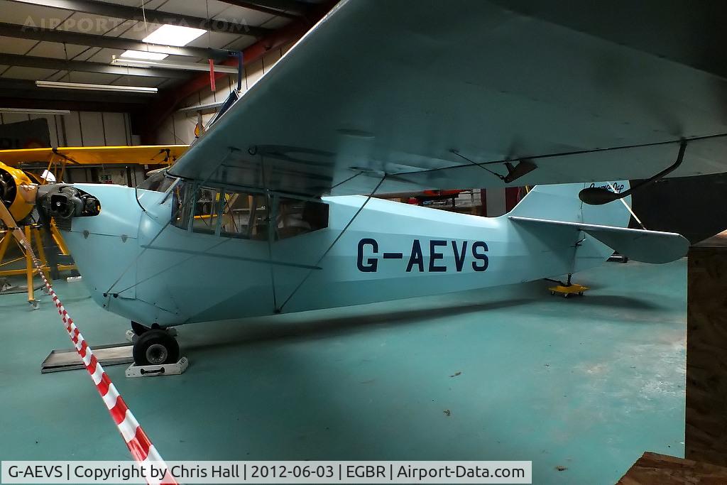 G-AEVS, 1937 Aeronca 100 C/N AB114, at Breighton Aerodrome, North Yorkshire