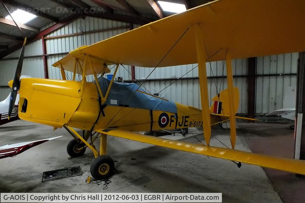 G-AOIS, 1939 De Havilland DH-82A Tiger Moth II C/N 83034, at Breighton Aerodrome, North Yorkshire