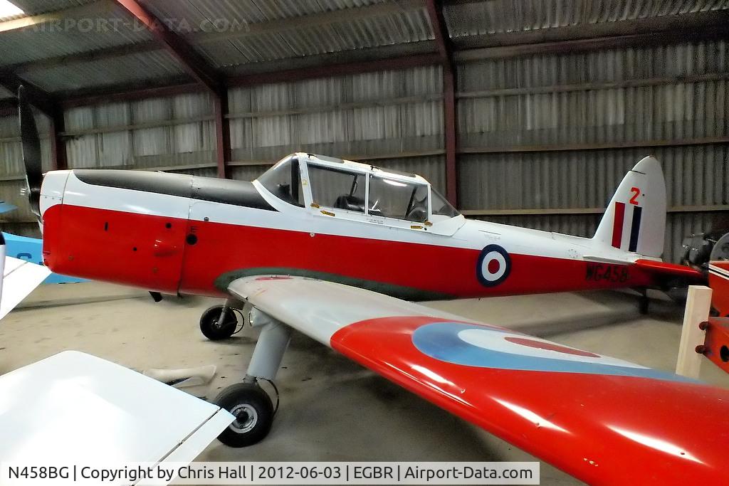 N458BG, 1951 De Havilland DHC-1 Chipmunk T.10 C/N C1/0508, at Breighton Aerodrome, North Yorkshire