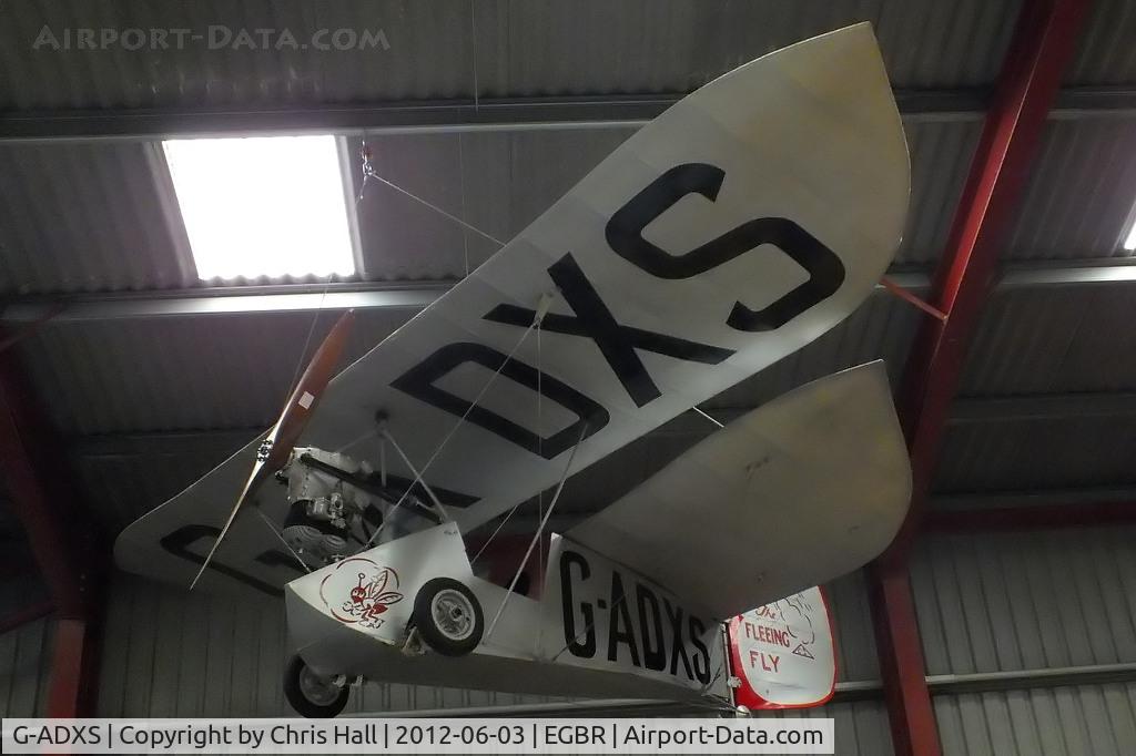 G-ADXS, 1935 Mignet HM.14 Pou-du-Ciel C/N CLS1, at Breighton Aerodrome, North Yorkshire