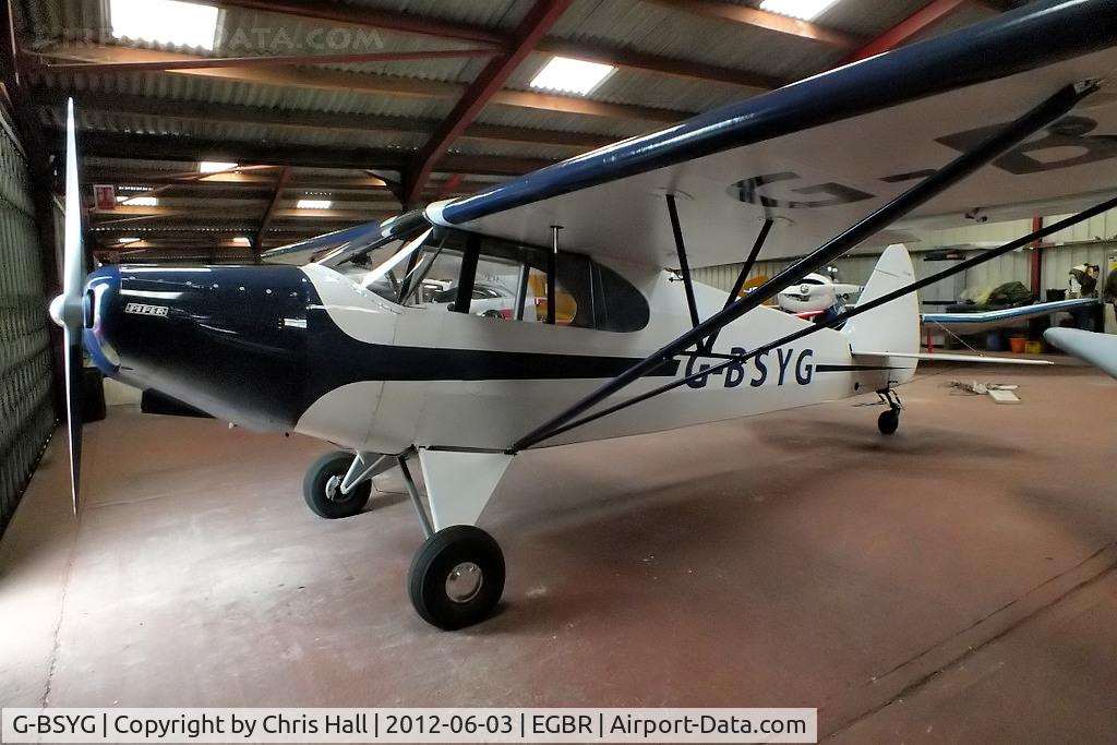 G-BSYG, 1947 Piper PA-12 Super Cruiser C/N 12-2106, at Breighton Aerodrome, North Yorkshire