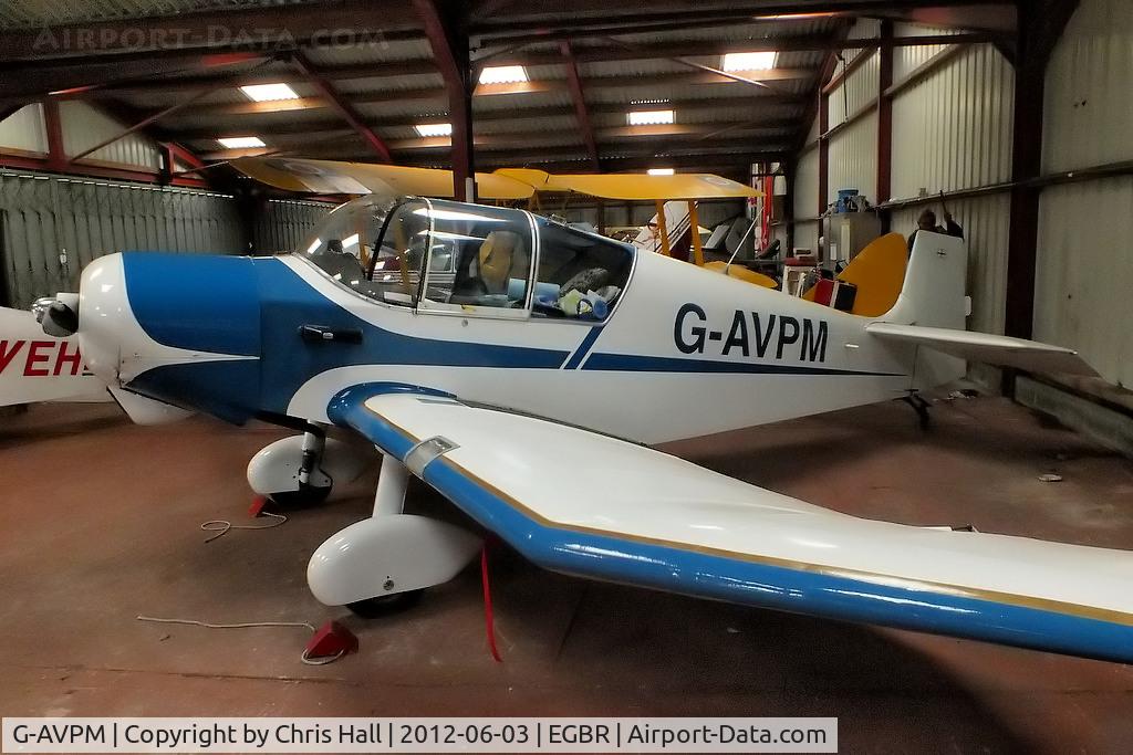 G-AVPM, 1957 SAN Jodel D-117 C/N 593, at Breighton Aerodrome, North Yorkshire