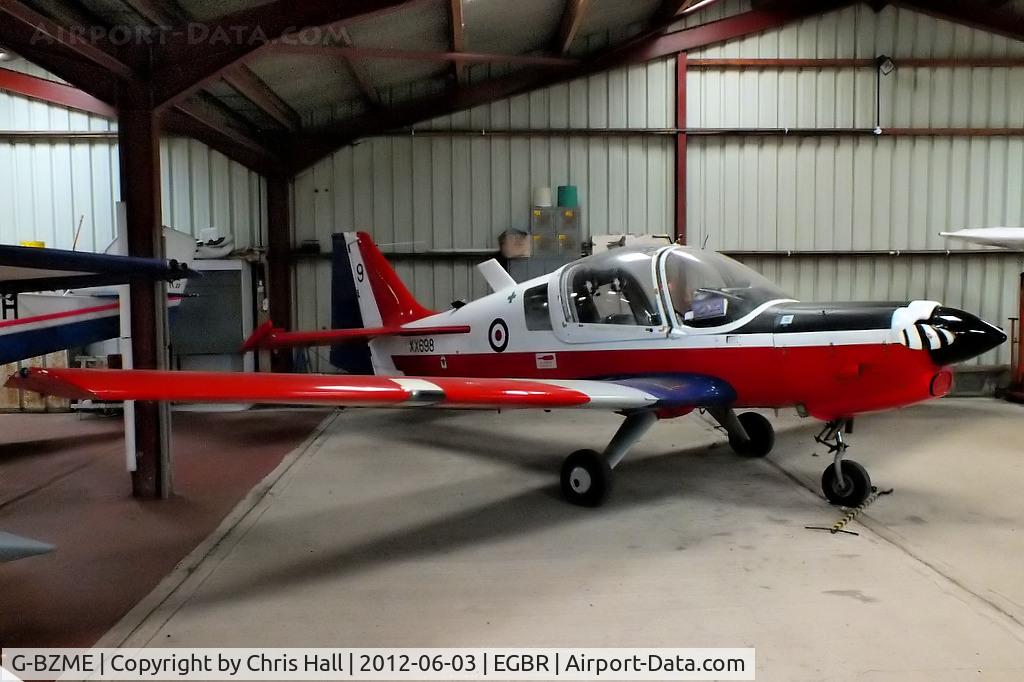G-BZME, 1975 Scottish Aviation Bulldog T.1 C/N BH120/347, at Breighton Aerodrome, North Yorkshire