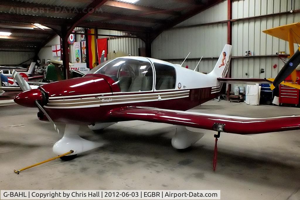 G-BAHL, 1972 Robin DR-400-160 Chevalier C/N 704, at Breighton Aerodrome, North Yorkshire