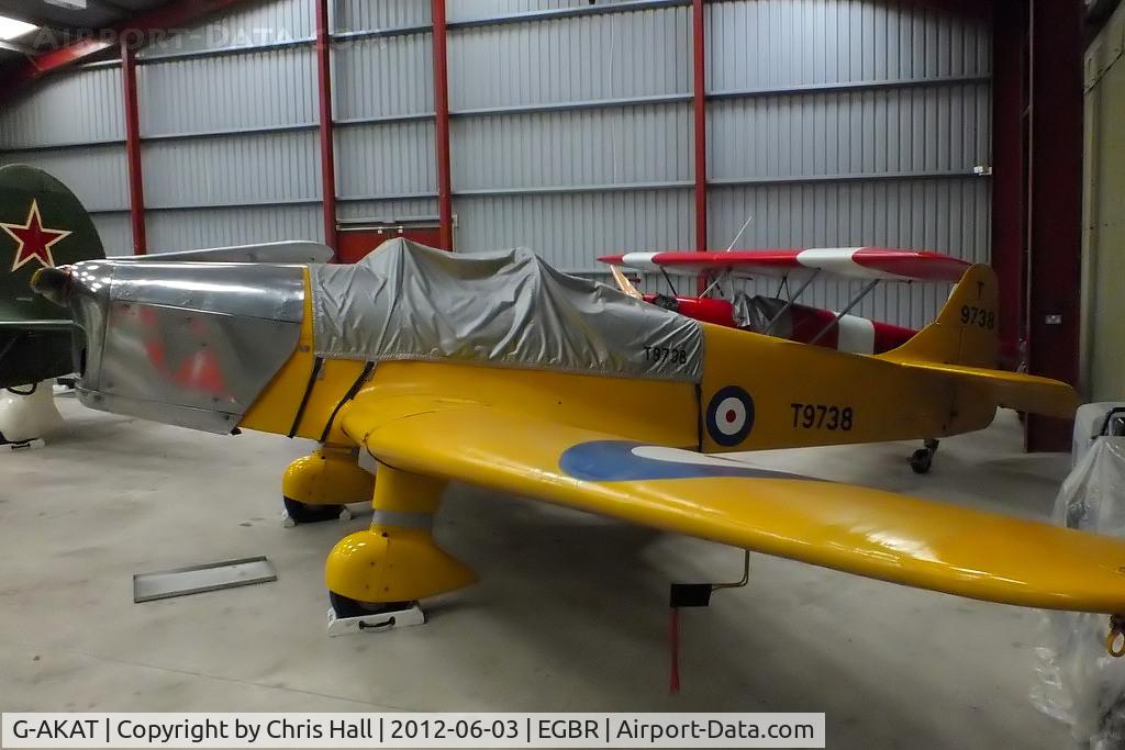 G-AKAT, 1940 Miles M14A Hawk Trainer 3 C/N 2005, at Breighton Aerodrome, North Yorkshire