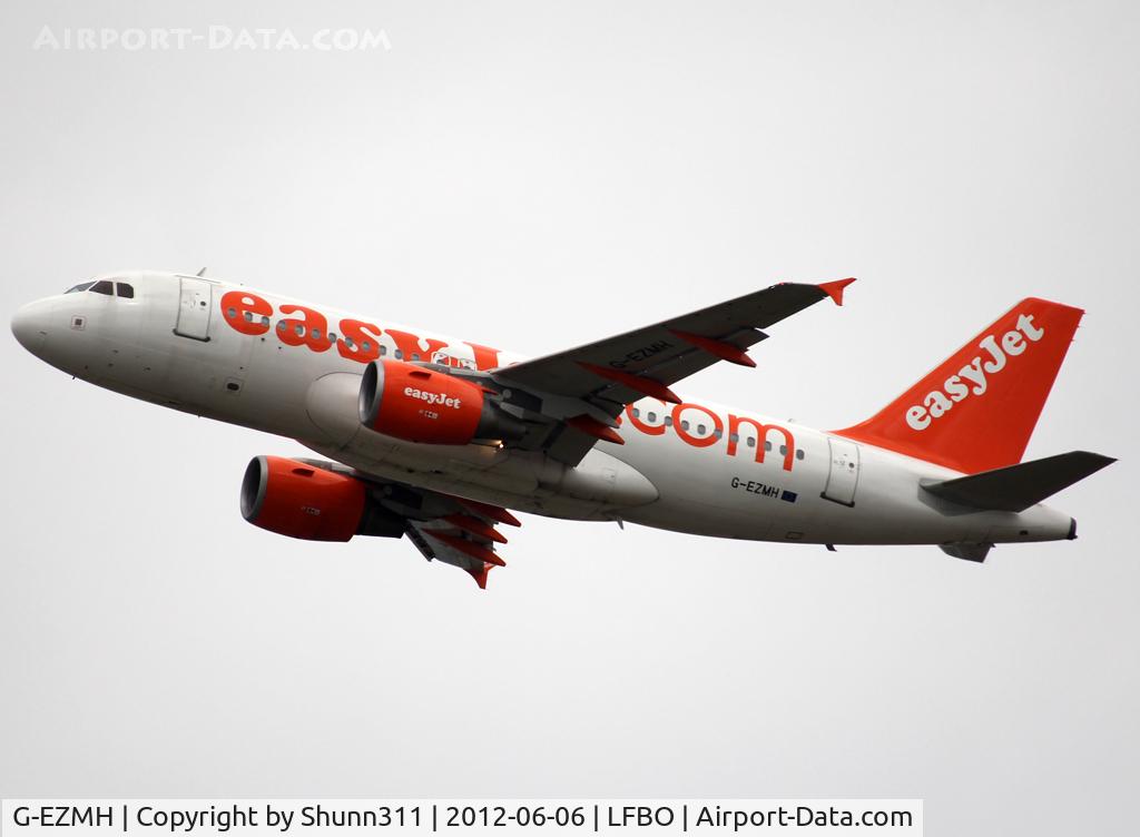 G-EZMH, 2003 Airbus A319-111 C/N 2053, Taking off from rwy 32R