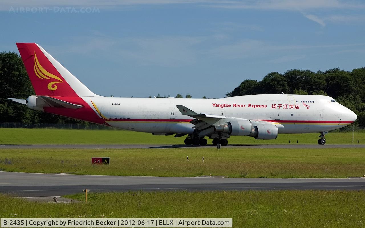 B-2435, 1997 Boeing 747-481(BDSF) C/N 28282, line up for departure