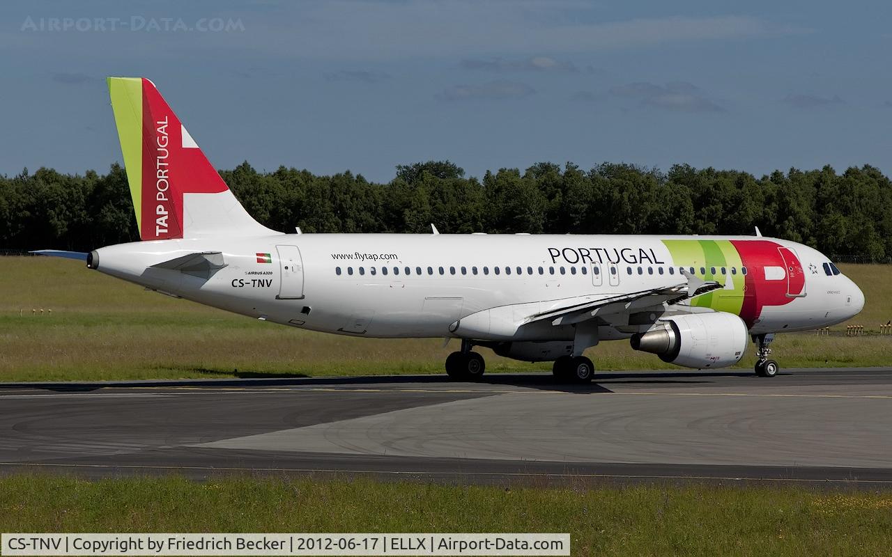 CS-TNV, 2009 Airbus A320-214 C/N 4143, holding point RW24