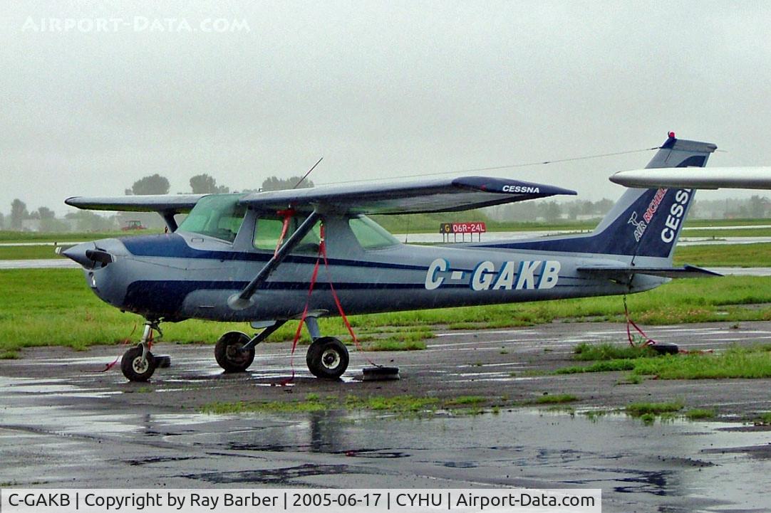 C-GAKB, 1975 Cessna 150M C/N 15077029, Taken under very wet conditions.