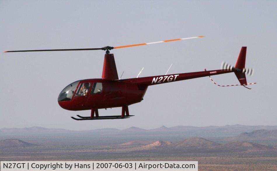 N27GT, Robinson R44 II C/N 12872, SN12872 flying over New Mexico on the way home to Florida from Robinson factory in California (June 2009).  Sold her to a Russian buyer September of 2011.