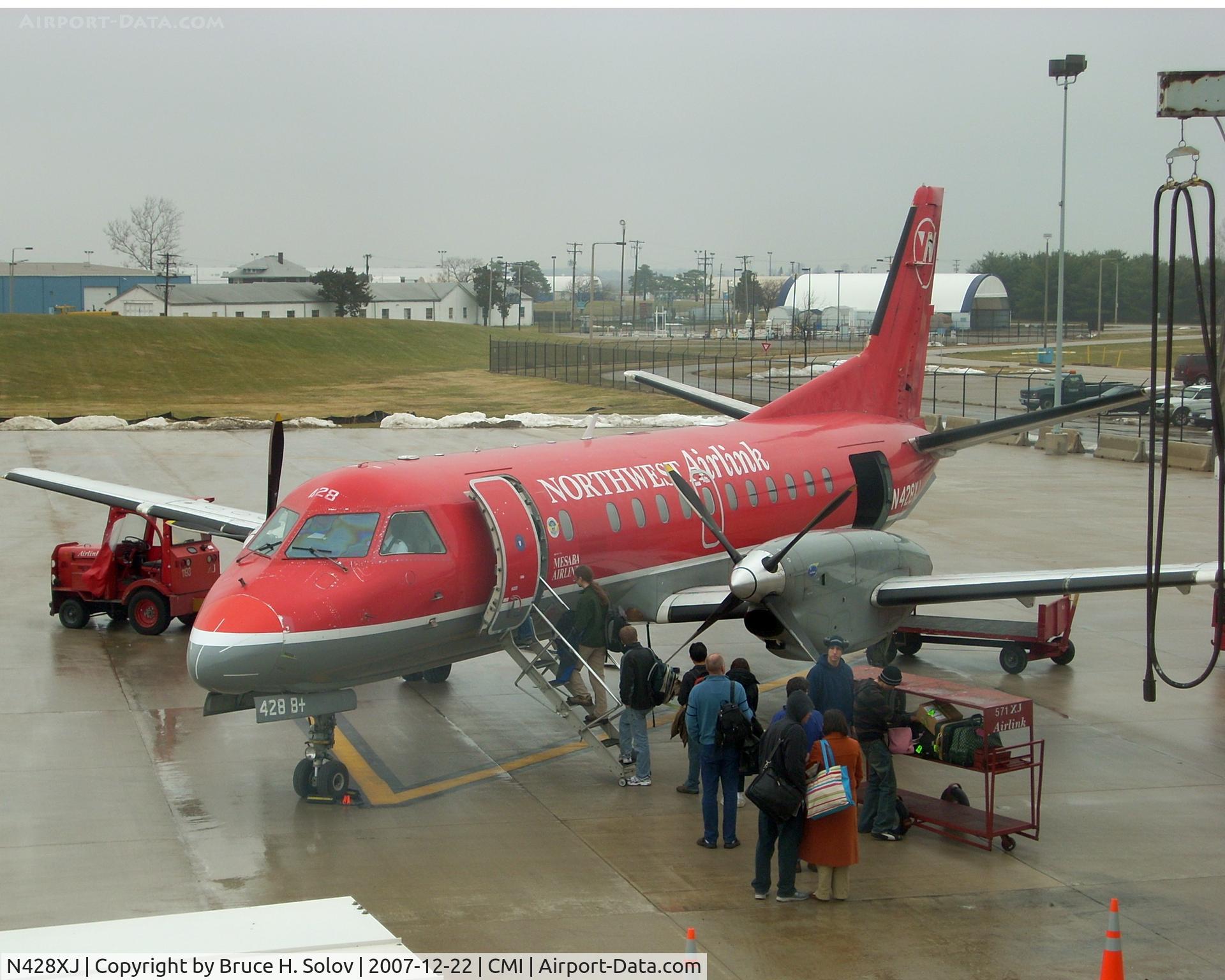 N428XJ, 1997 Saab 340B+ C/N 340B-428, On the tarmac at Champaign/Urbana Willard Field