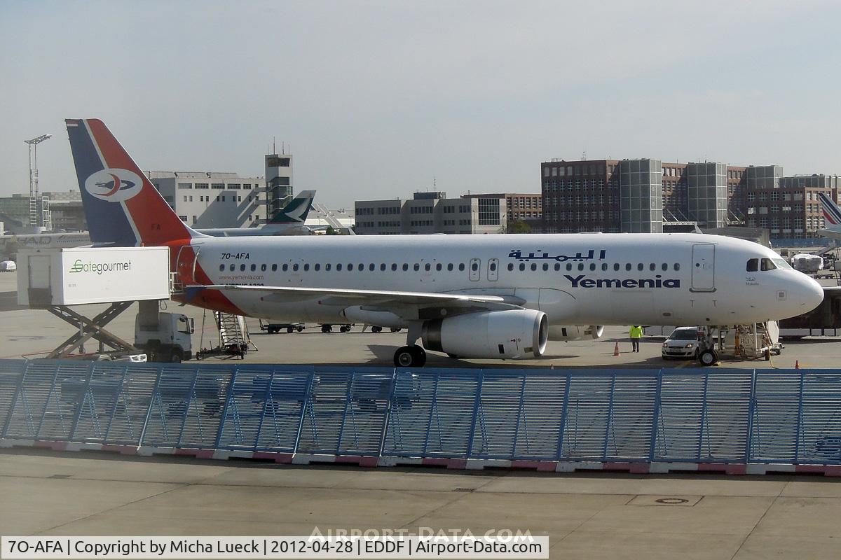 7O-AFA, 2011 Airbus A320-233 C/N 4653, At Frankfurt
