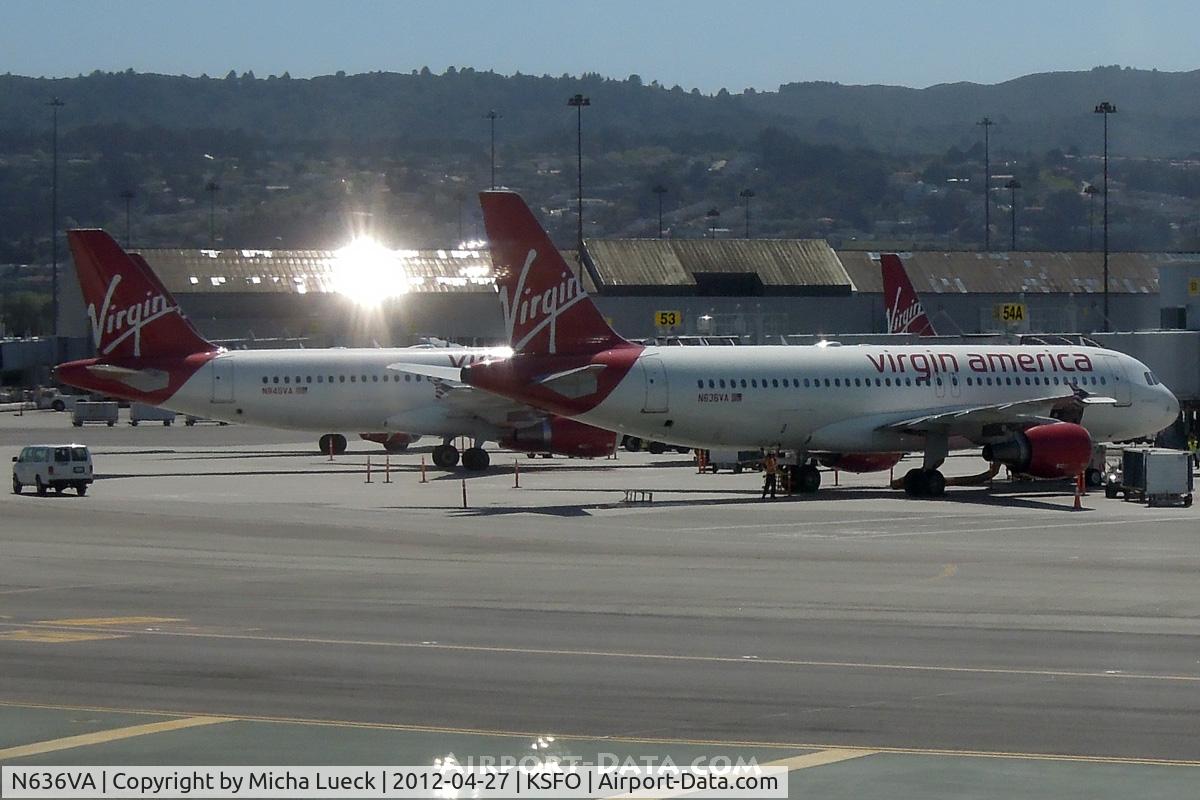 N636VA, 2008 Airbus A320-214 C/N 3460, At San Francisco