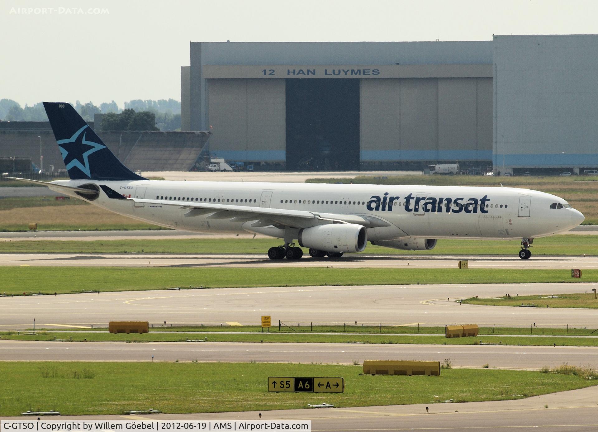 C-GTSO, Airbus A330-342 C/N 132, Taxi to runway 24 of Schiphol Airport