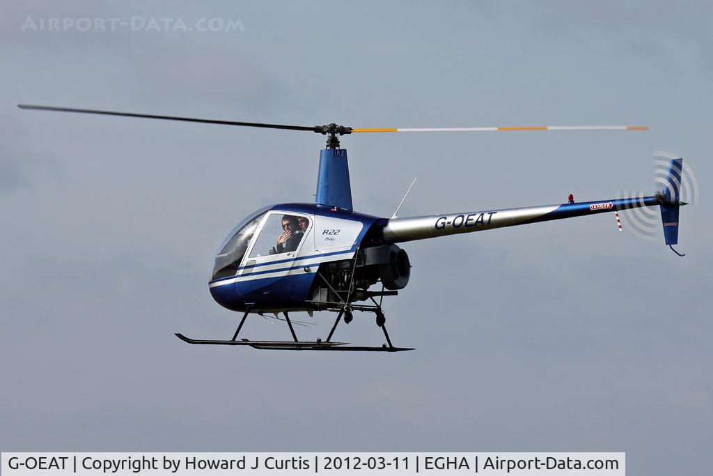 G-OEAT, 1987 Robinson R22 Beta C/N 0650, Privately owned.