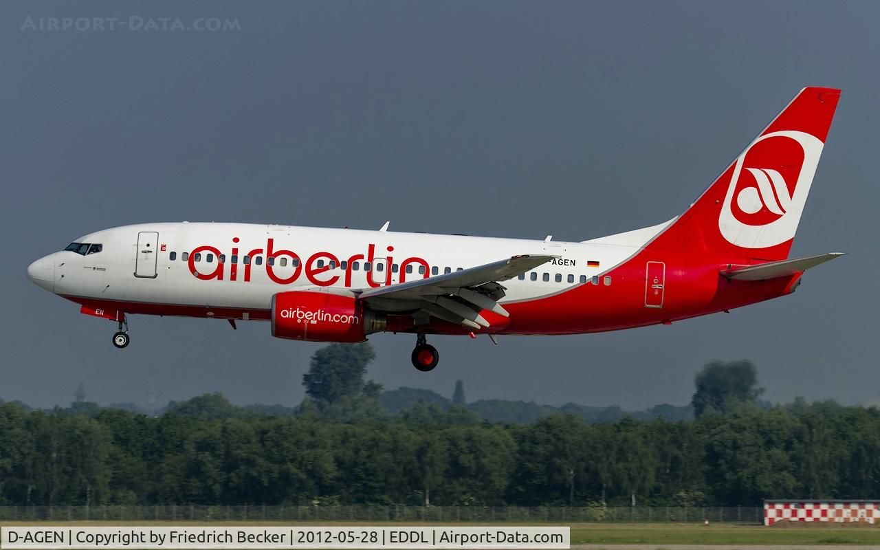 D-AGEN, 1998 Boeing 737-75B C/N 28100, short final RW23L