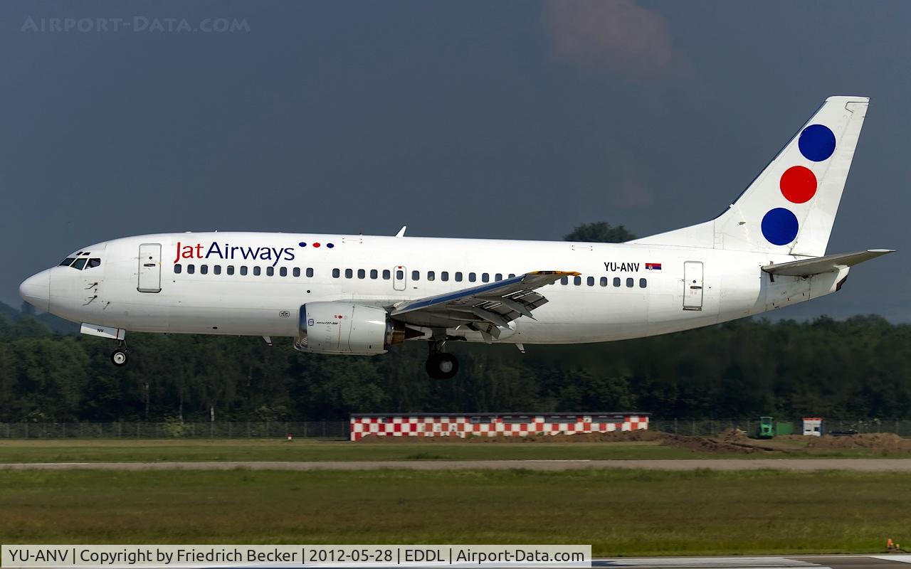 YU-ANV, 1988 Boeing 737-3H9 C/N 24140, short final RW23L