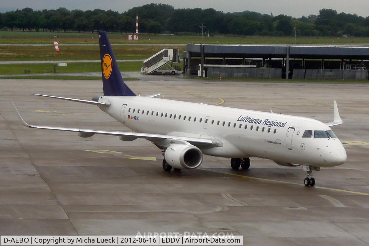 D-AEBO, 2012 Embraer 195LR (ERJ-190-200LR) C/N 19000542, At Hanover