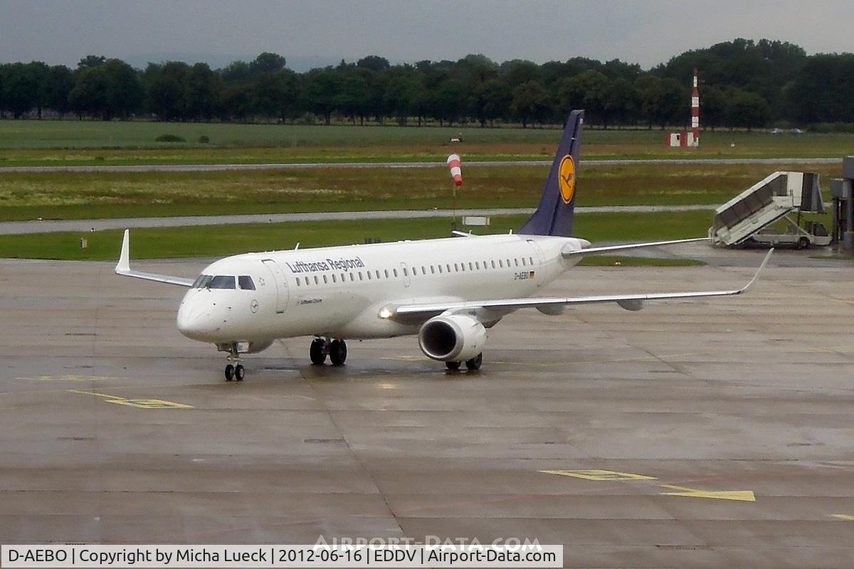 D-AEBO, 2012 Embraer 195LR (ERJ-190-200LR) C/N 19000542, At Hanover