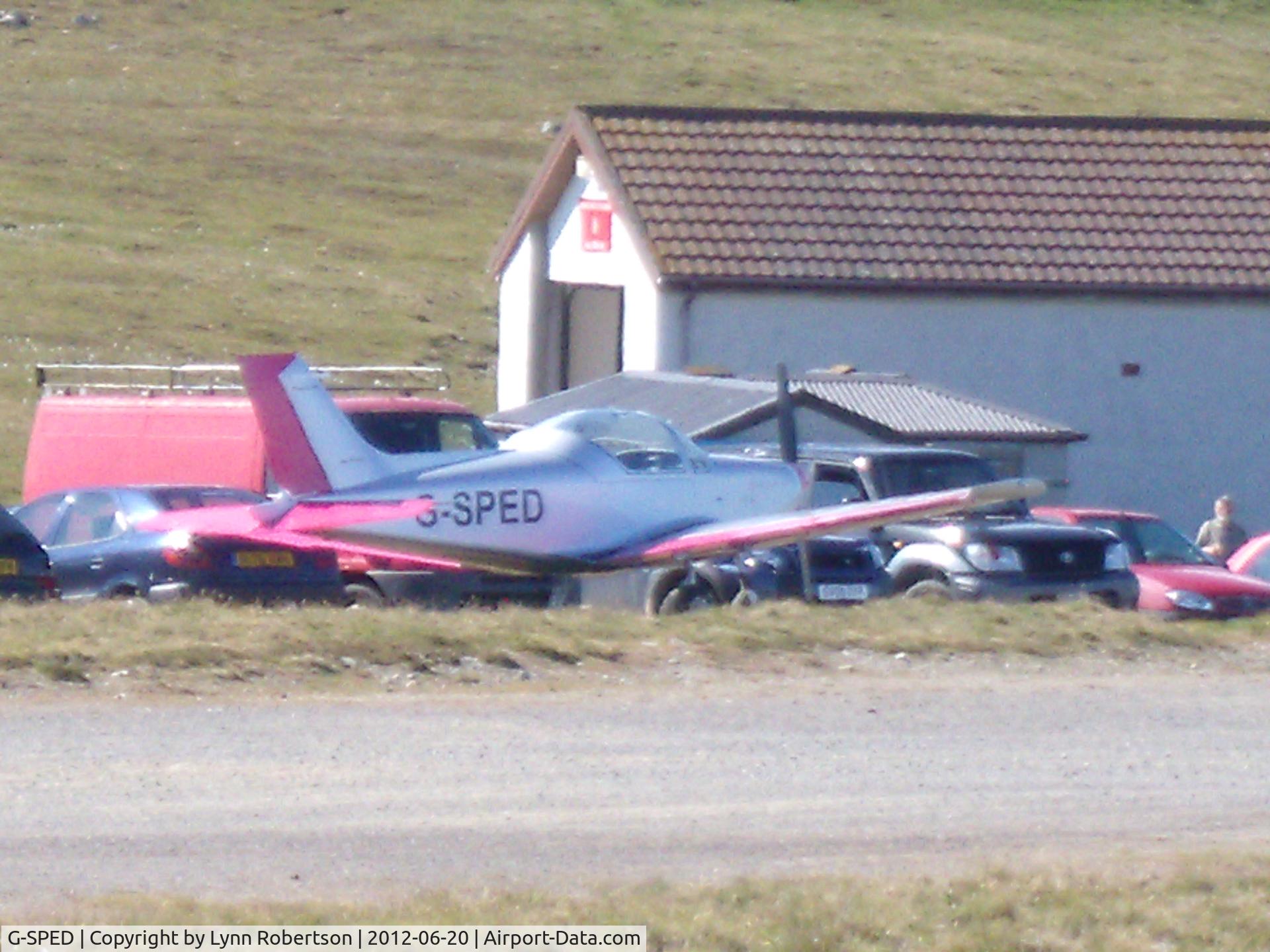G-SPED, 2008 Alpi Aviation Pioneer 300 C/N LAA 330-14797, On a quick visit to Foula, Shetland.