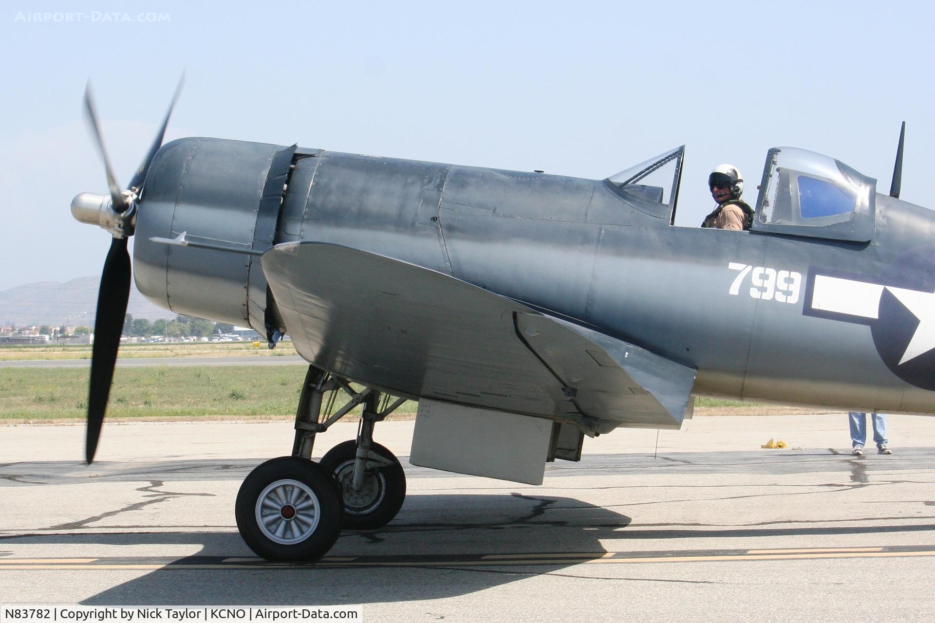 N83782, 1942 Vought F4U-1 Corsair C/N 3884 (Bu 17799), Taxiing out