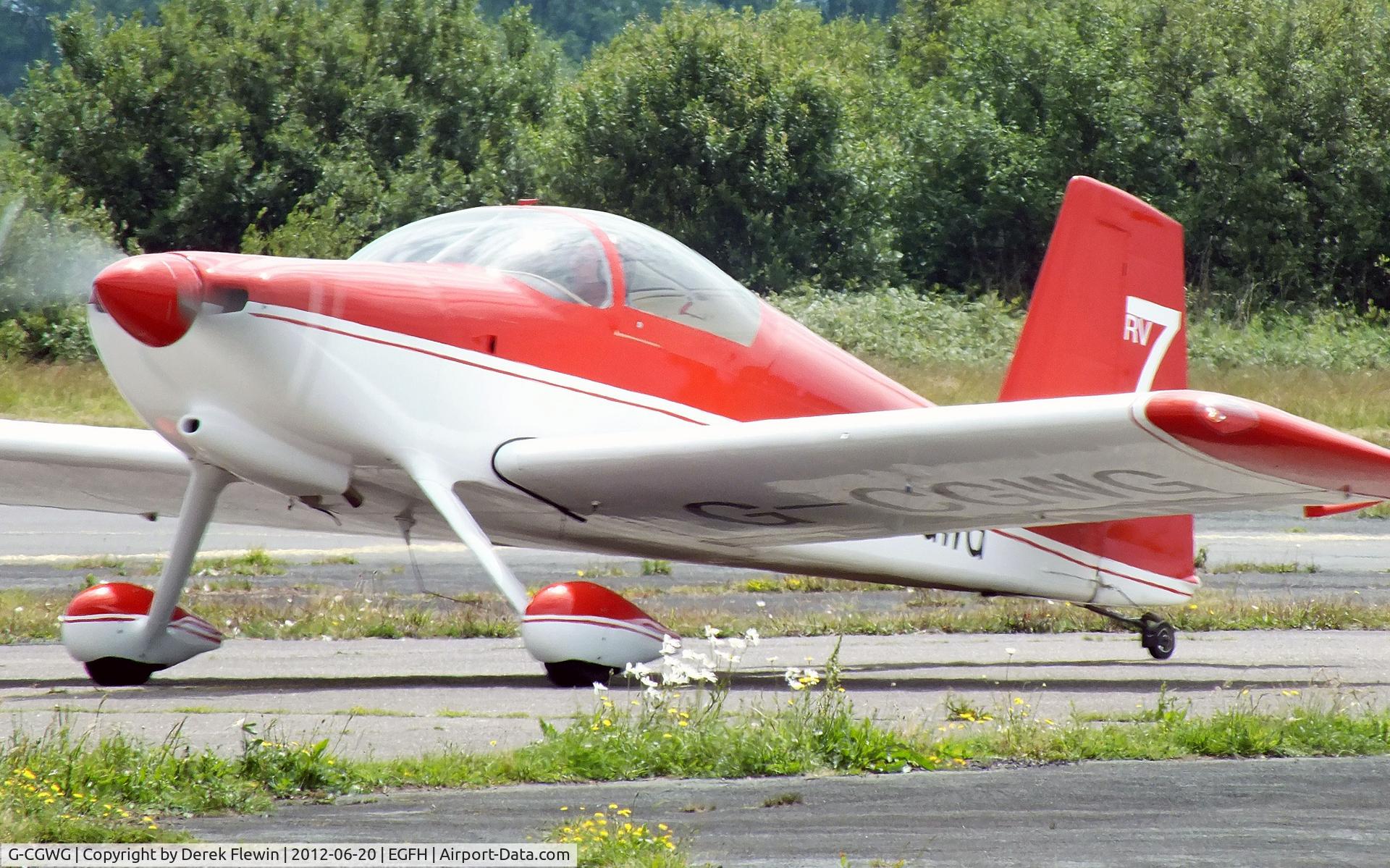 G-CGWG, 2011 Vans RV-7 C/N PFA 323-14486, At EGFH.