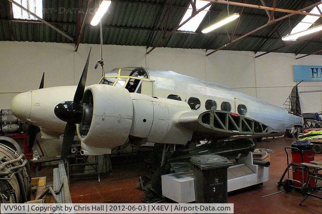VV901, 1949 Avro 652A Anson T.21 C/N Not found VV901, The Avro Anson, which first flew in March 1935, was used by the Royal Air Force and many allied Air Forces for numerous tasks throughout the war. Many were to be eventually found operating in a civilian role when hostilities ceased.