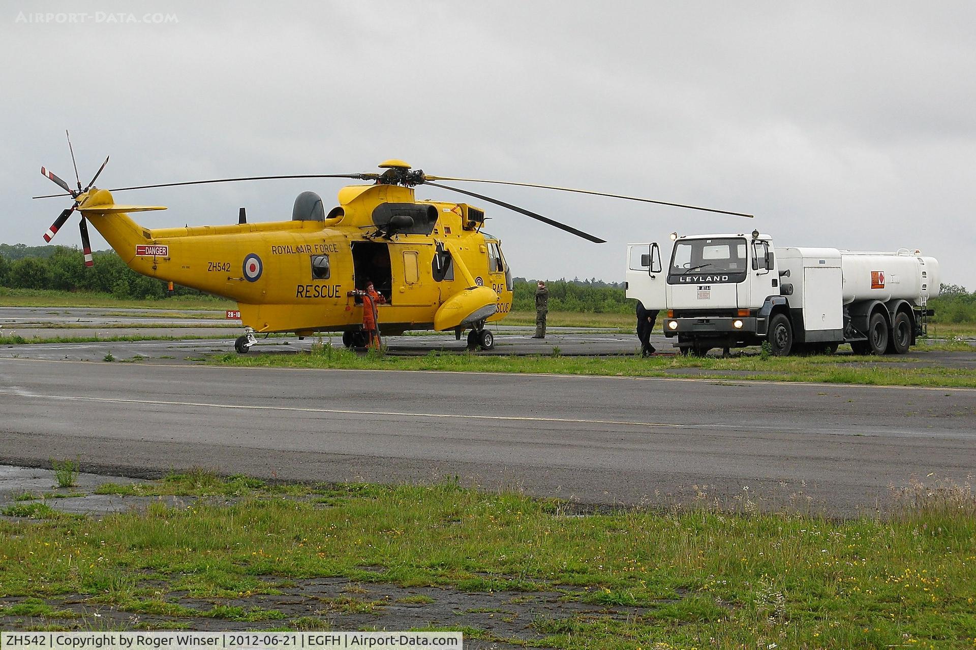 ZH542, Westland Sea King HAR.3A C/N WA1008, RAF SAR Sea King taking on fuel during a training flight.